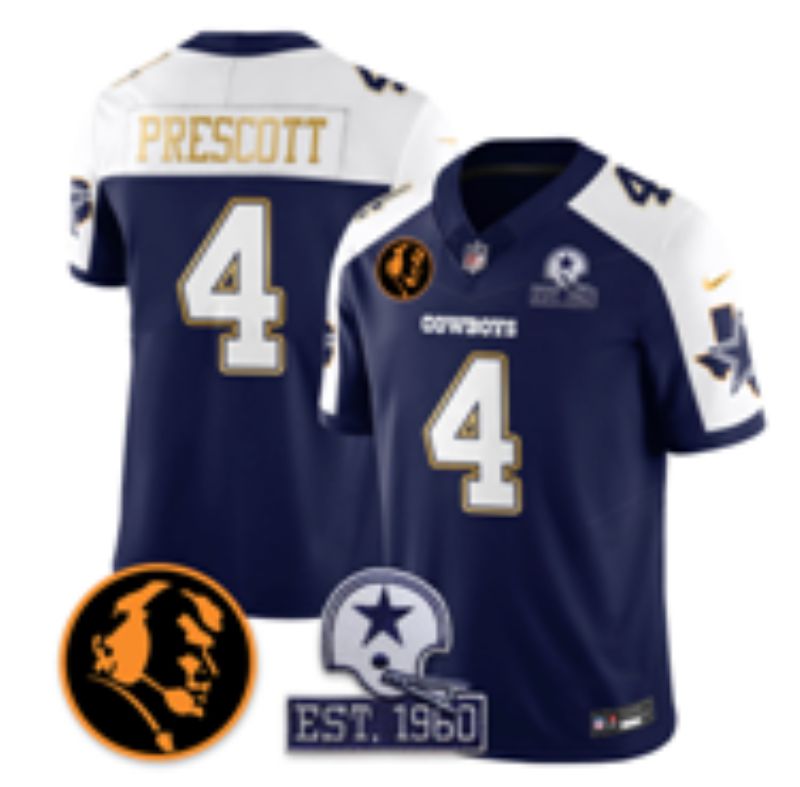 Men 2026 Dallas Cowboys #4 Prescott blue 6th generation Nike Limited NFL Jersey style 02->dallas cowboys->NFL Jersey